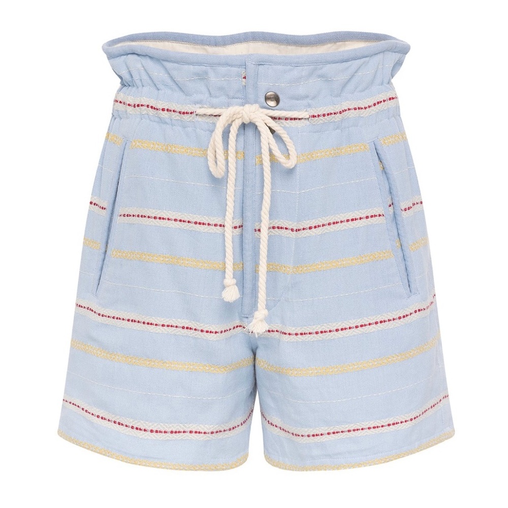 Blue Striped Women's Shorts